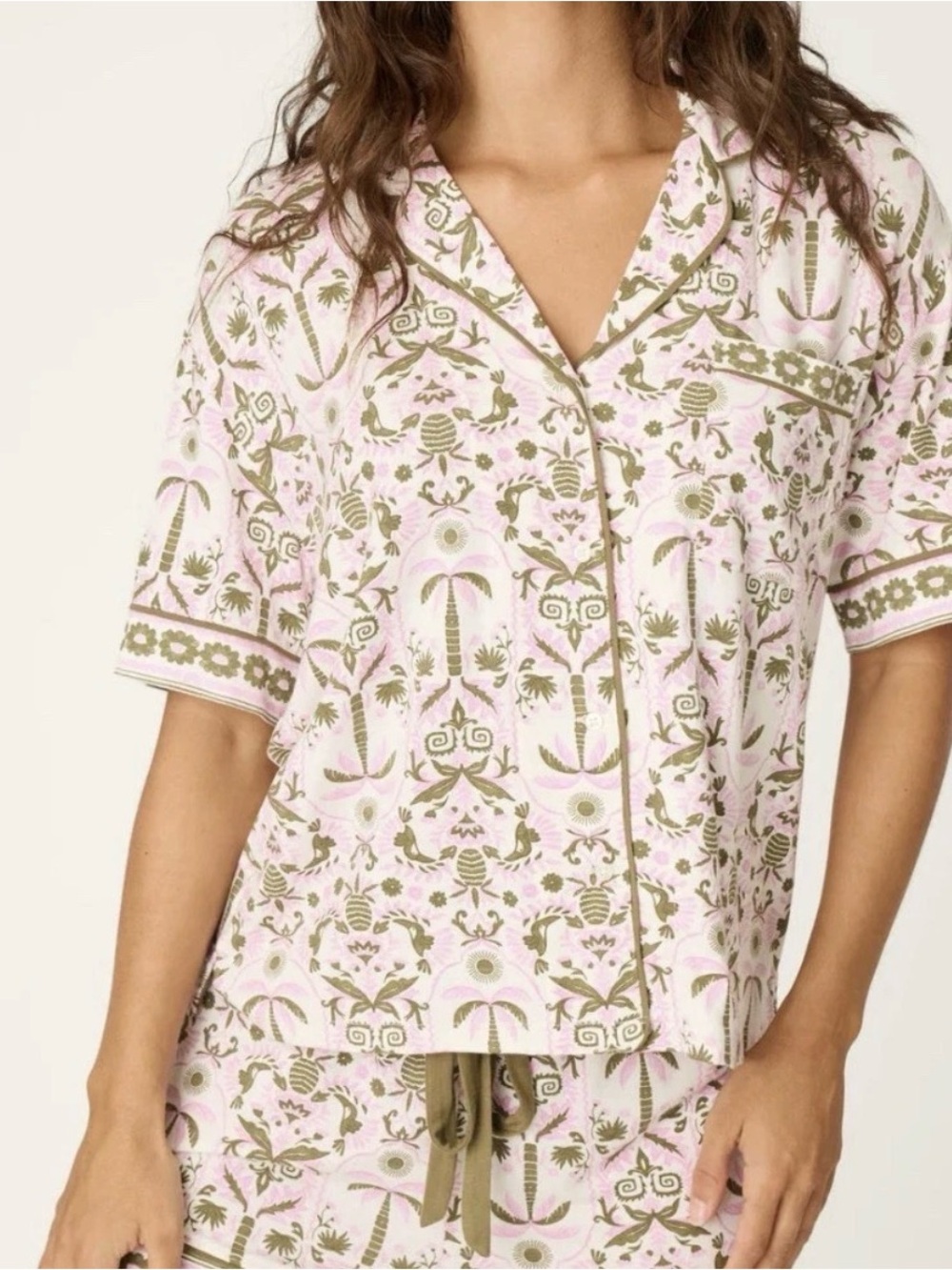 PJ Salvage Déjà Vu Dreams Tiki Time Short Sleeve Top